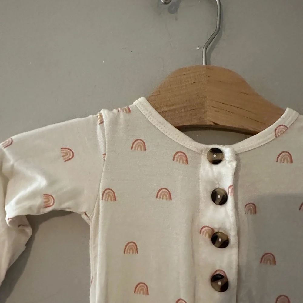 $23 ADD ON lou lou & co.‎ knotted gown rainbow print newborn Mini Boden Baby Gap